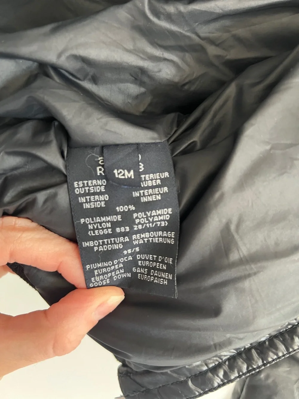 Add Kids Black Hooded Puffer Jacket 12M - Picture 5 of 5